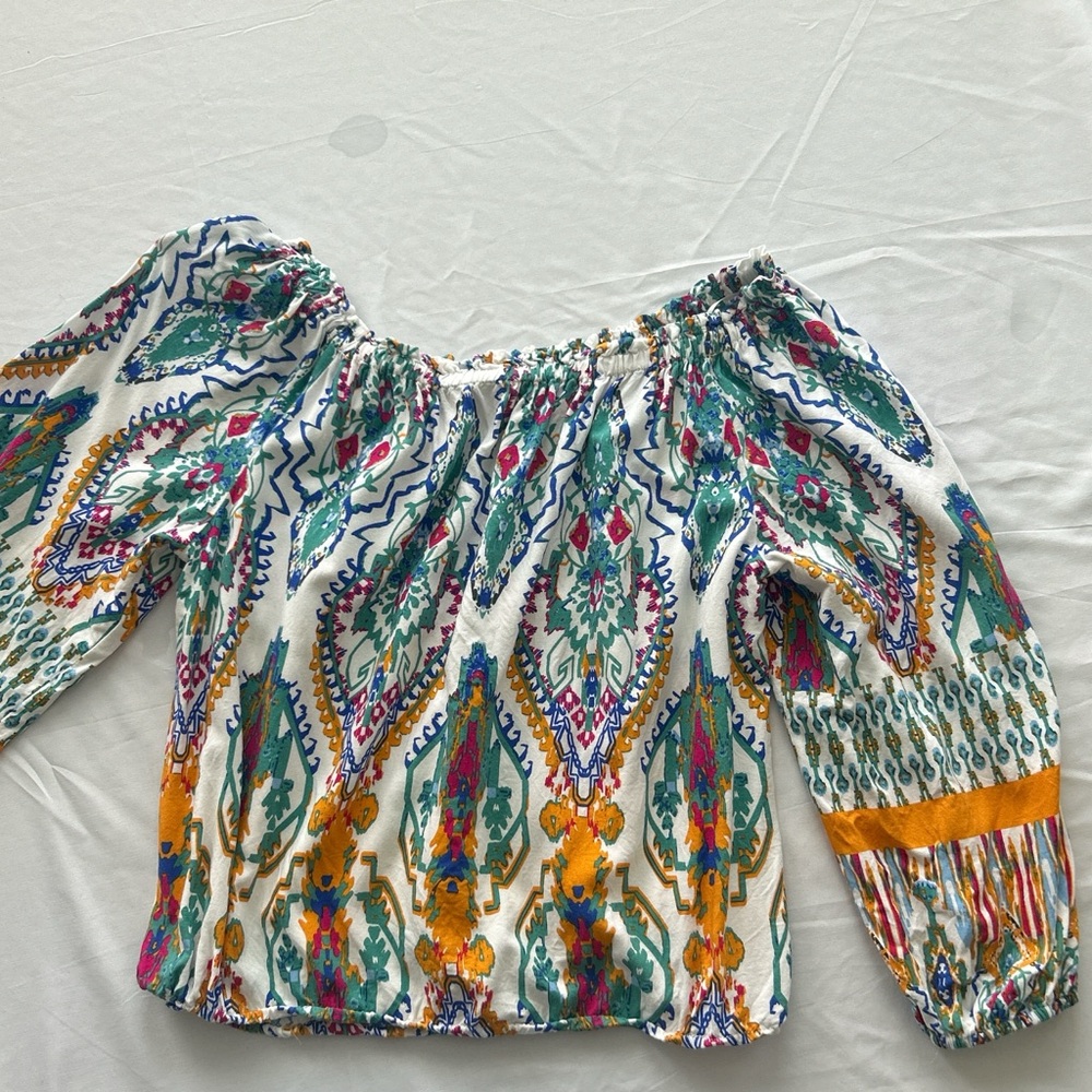 Rose & Rhyme Boho Paisley Patterned Women's Blouse